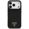 Guess Croco Triangle Logo MagSafe Hülle für Apple iPhone 18 Pro Max / 17 Pro Max, Schwarz
