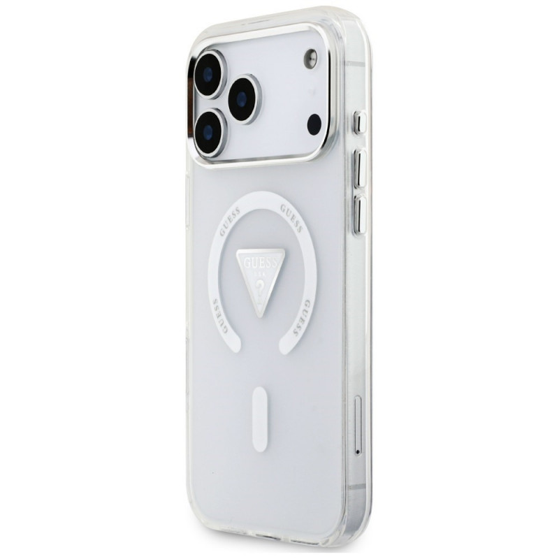 Guess IML Gradient Triangle Logo MagSafe Hülle für Apple iPhone 18 Pro Max / 17 Pro Max, Transparent
