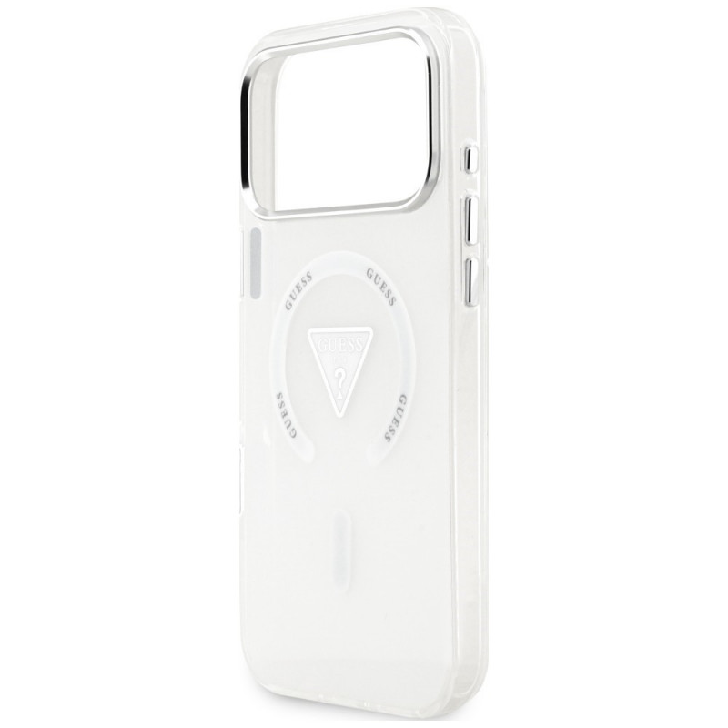 Guess IML Gradient Triangle Logo MagSafe Hülle für Apple iPhone 18 Pro Max / 17 Pro Max, Transparent
