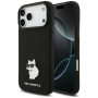 Karl Lagerfeld Silicone Choupette Metal Pin Hülle für Apple iPhone 18 Pro Max / 17 Pro Max, Schwarz