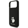 Karl Lagerfeld Silicone Choupette Metal Pin Hülle für Apple iPhone 18 Pro Max / 17 Pro Max, Schwarz