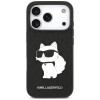Karl Lagerfeld Saffiano Mono Patch Choupette Hülle für Apple iPhone 18 Pro / 17 Pro, Schwarz