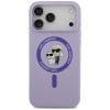 Karl Lagerfeld Silicone Karl&Choupette Ring MagSafe Hülle für Apple iPhone 18 Pro Max / iPhone 17 Pro Max, Lila