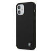 BMW BMHCP12SSILBK Silicone Signature Hardcase für Apple iPhone 12 mini, Schwarz
