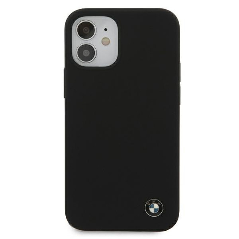BMW BMHCP12SSILBK Silicone Signature Hardcase für Apple iPhone 12 mini, Schwarz