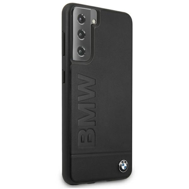 BMW BMHCS21MSLLBK Signature Logo Imprint Hardcase für Samsung Galaxy S21+, Schwarz