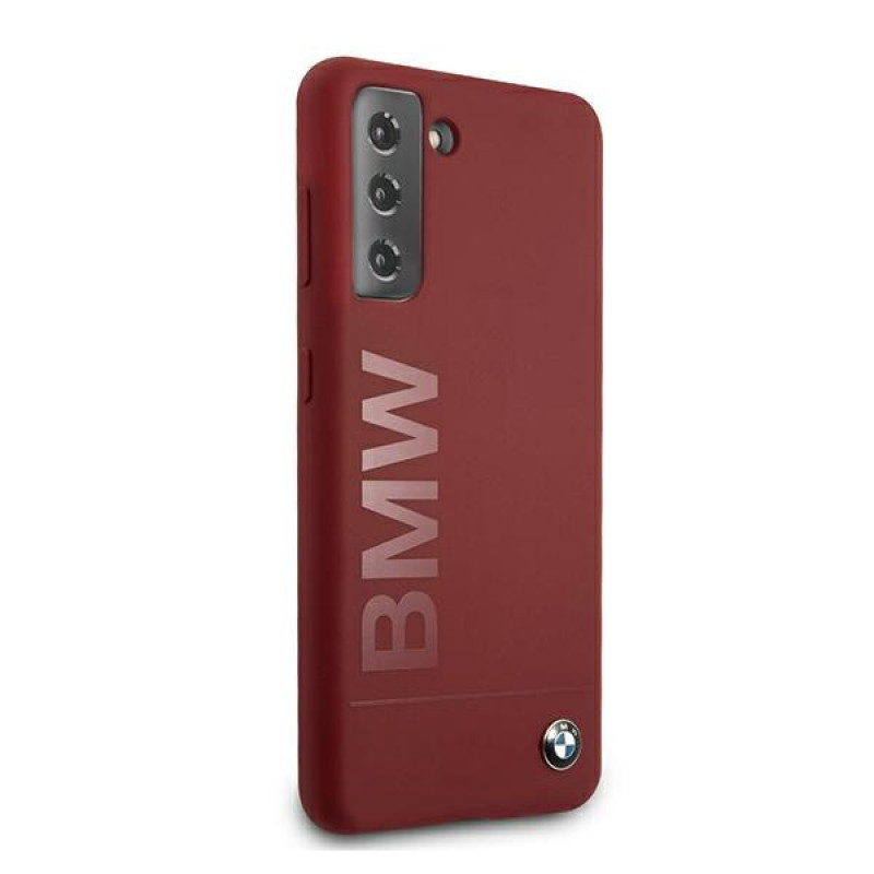 BMW BMHCS21MSLBLRE Silicone Signature Logo Hardcase für Samsung Galaxy S21+, Rot