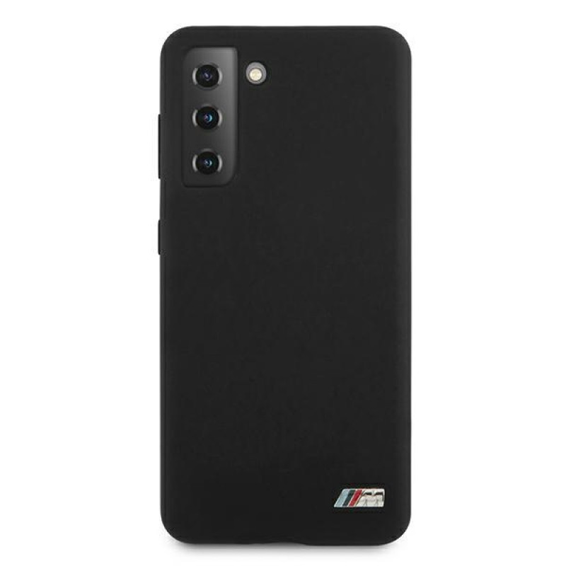 BMW BMHCS21MMSILBK Silicone M Collection Hülle für Samsung Galaxy S21+, Schwarz