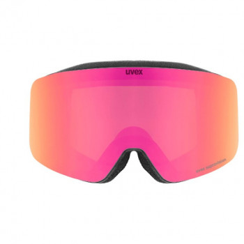UVEX pwdr FM Kinderskibrille, Black/Pink/Green/Clear