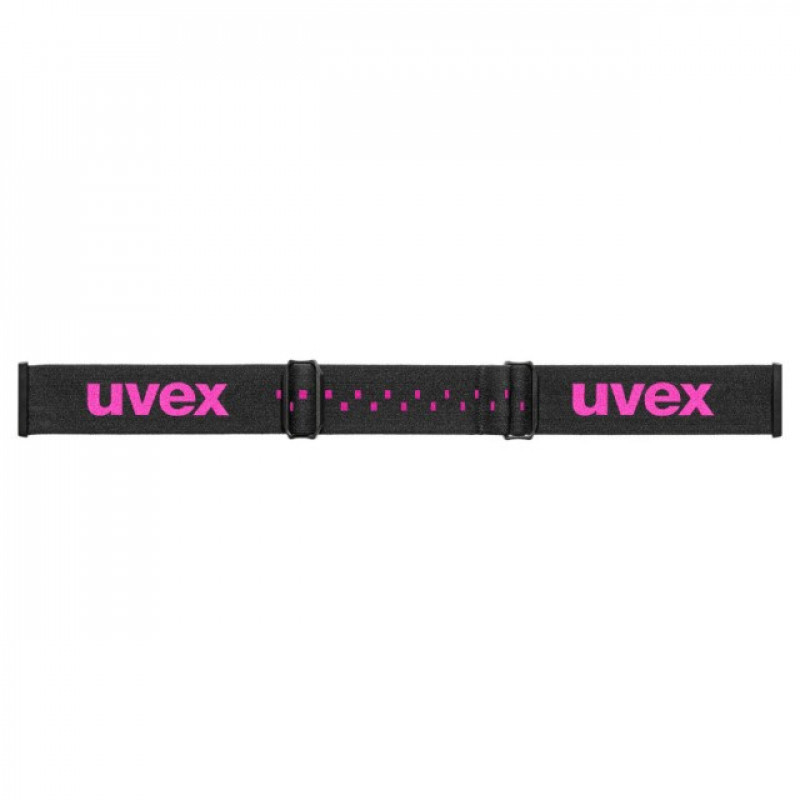 UVEX pwdr FM Kinderskibrille, Black/Pink/Green/Clear