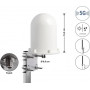 Delock 60769 5G-LTE-Antenne, N-Buchse, 3-5 dBi, feste Rundstrahlcharakteristik, Wand- und Mastmontage, Außenbereich, weiß, 14,2 cm
