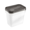 keeeper Fredo Fresh Aufbewahrungsdosen-Set, 3 x 1,0 L, rechteckig, transparenter Boden, grauer Deckel