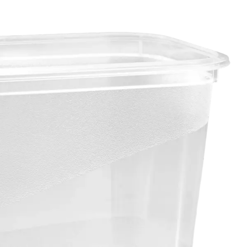 keeeper Fredo Fresh Aufbewahrungsdosen-Set, 3 x 1,0 L, rechteckig, transparenter Boden, grauer Deckel