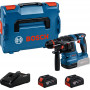 Bosch GBH 18V-22 X Professional Bohrhammer 0611924101, 18 V, 2 J, 2 x 4.0 Ah Akkus