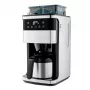 Medion MD 19911 Filterkaffeemaschine mit Mahlwerk, Thermoskanne, 1000 W, Silber/Schwarz