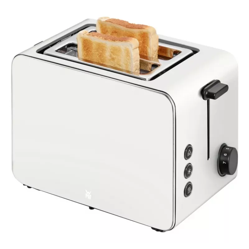 WMF Stelio 414210001 Toaster, 2 Scheiben, Edelstahl, Paper Grey, 1050 W