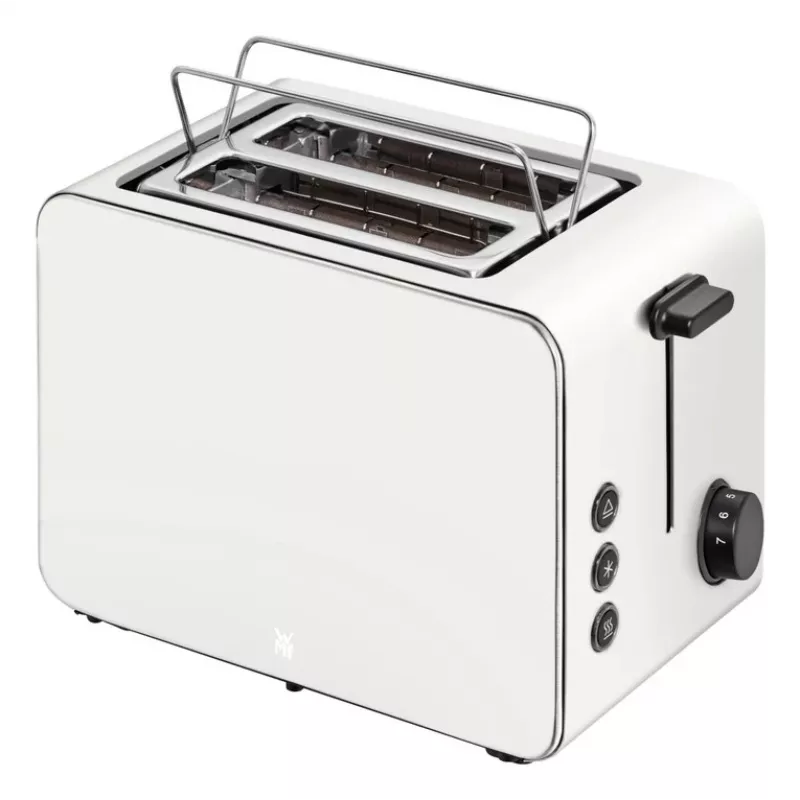 WMF Stelio 414210001 Toaster, 2 Scheiben, Edelstahl, Paper Grey, 1050 W