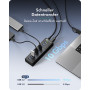 ICY BOX IB-AC6110a 10-Port USB 3.2 Gen 2 Hub mit Ladanschluss, 12 V