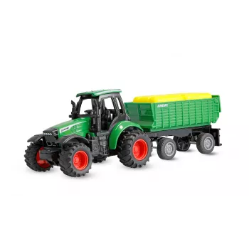 Amewi Metall-Traktor mit Anhänger, 1:64, RTR, grün
