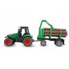 Amewi Metalltraktor mit Forsttrailer, 1:64, RTR, grün