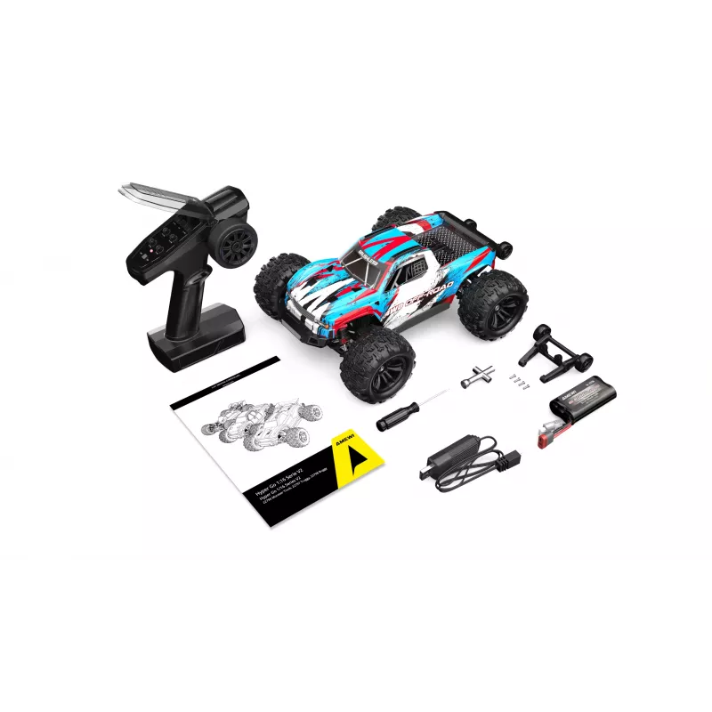 Amewi Hyper Go Monster Truck V2 brushless 4WD, 1:16, RTR, blau/weiß