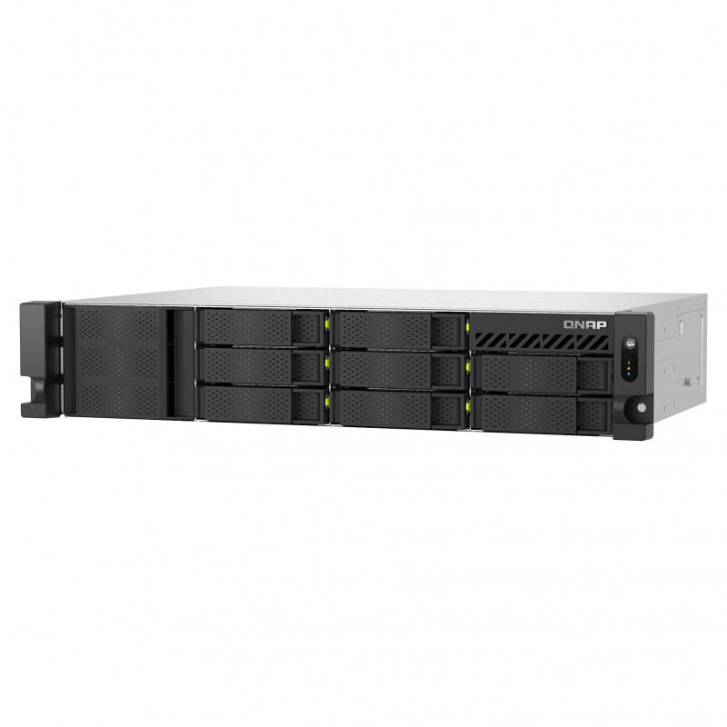 QNAP TS-h1073BXeU-RP-8G 2U Rack-NAS, Ryzen Embedded V1780B, 8 GB DDR4, redundantes Netzteil