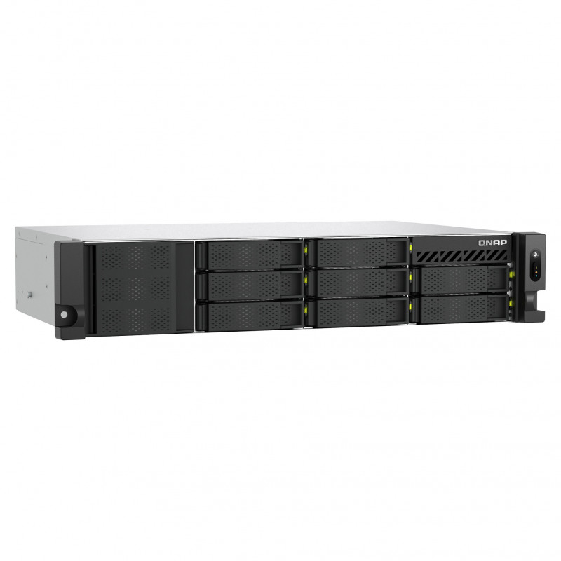 QNAP TS-h1073BXeU-RP-8G 2U Rack-NAS, Ryzen Embedded V1780B, 8 GB DDR4, redundantes Netzteil