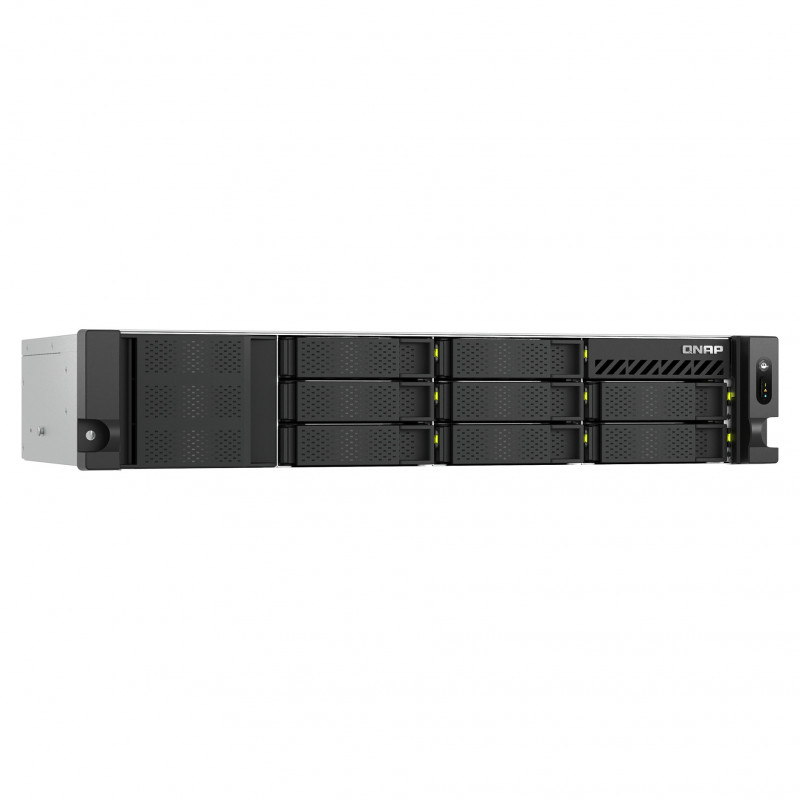 QNAP TS-h1073BXeU-RP-8G 2U Rack-NAS, Ryzen Embedded V1780B, 8 GB DDR4, redundantes Netzteil