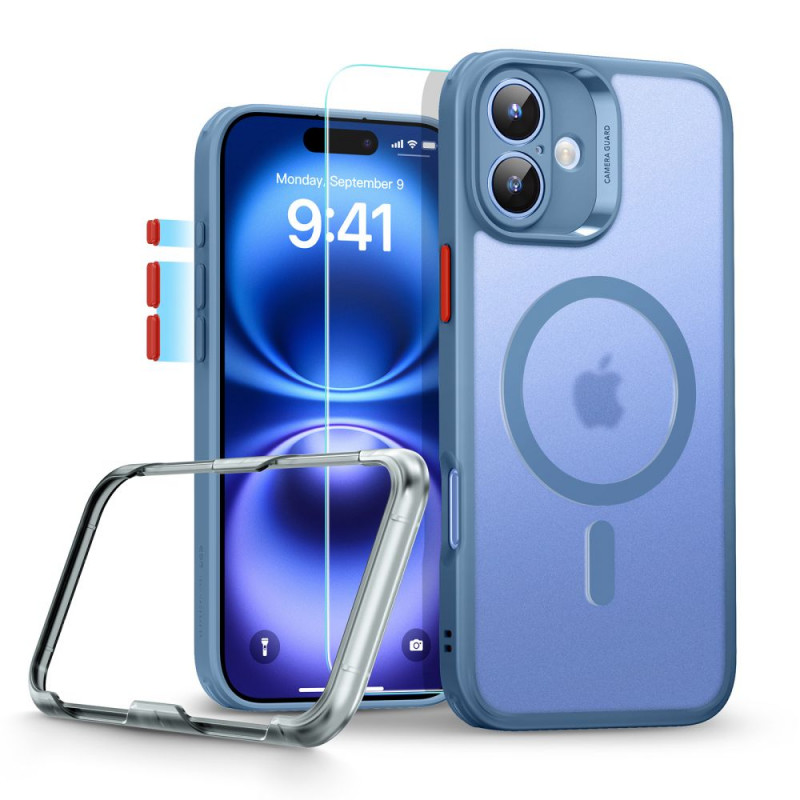 ESR Classic Pro Set HaloLock MagSafe Hülle mit Panzerglas für Apple iPhone 16, Frosted Blue