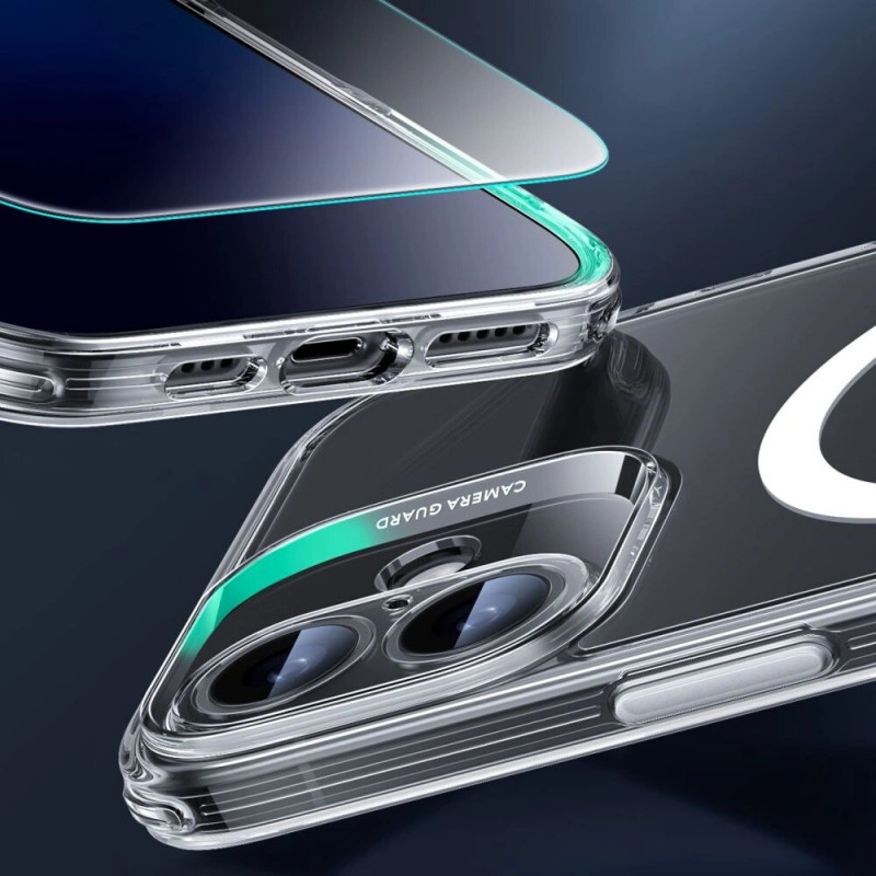 ESR Classic Pro Set HaloLock MagSafe Hülle mit gehärtetem Glas für Apple iPhone 16, transparent