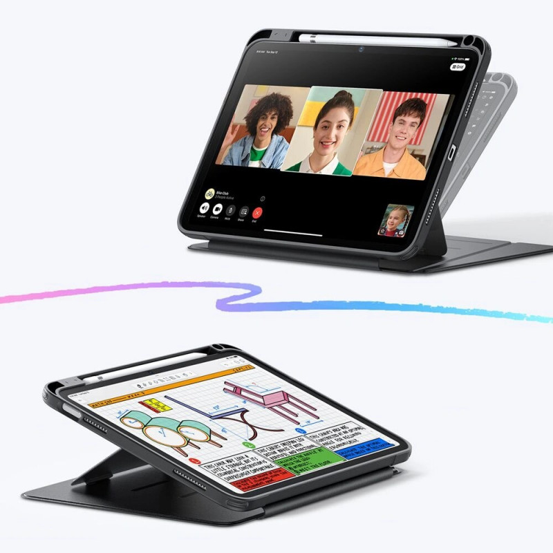 ESR Flip Hybrid Hülle für Apple iPad 10.9" 2022 (10. Gen.) / iPad 11" 2025 (11. Gen.), Schwarz
