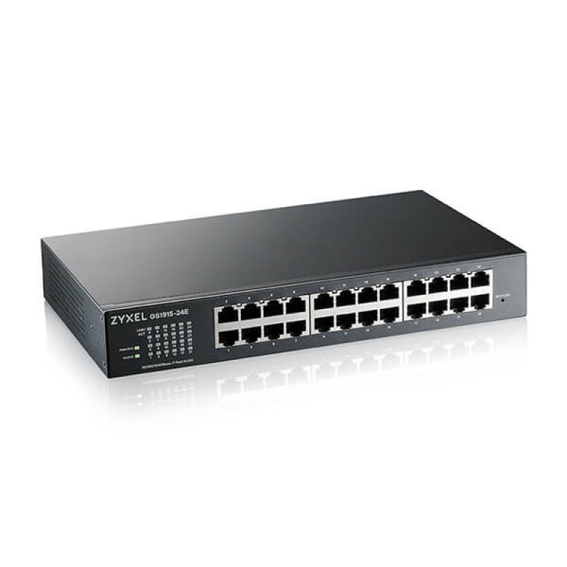 Zyxel GS1915-26v2 26-Port GbE Smart Switch, 24x GbE RJ45 und 2x SFP, Rackmount, lüfterlos (GS1915-26V2-EU0101F)