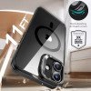 ESR Classic Hybrid Kickstand HaloLock MagSafe Hülle mit gehärtetem Glas für Apple iPhone 16, Clear/Black
