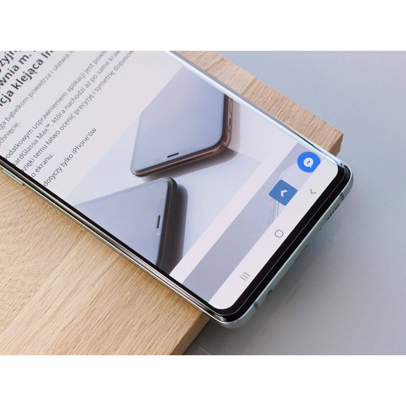 3MK HardGlass Max Sensor-Dot gehärtetes Glas für Samsung Galaxy S10, schwarz