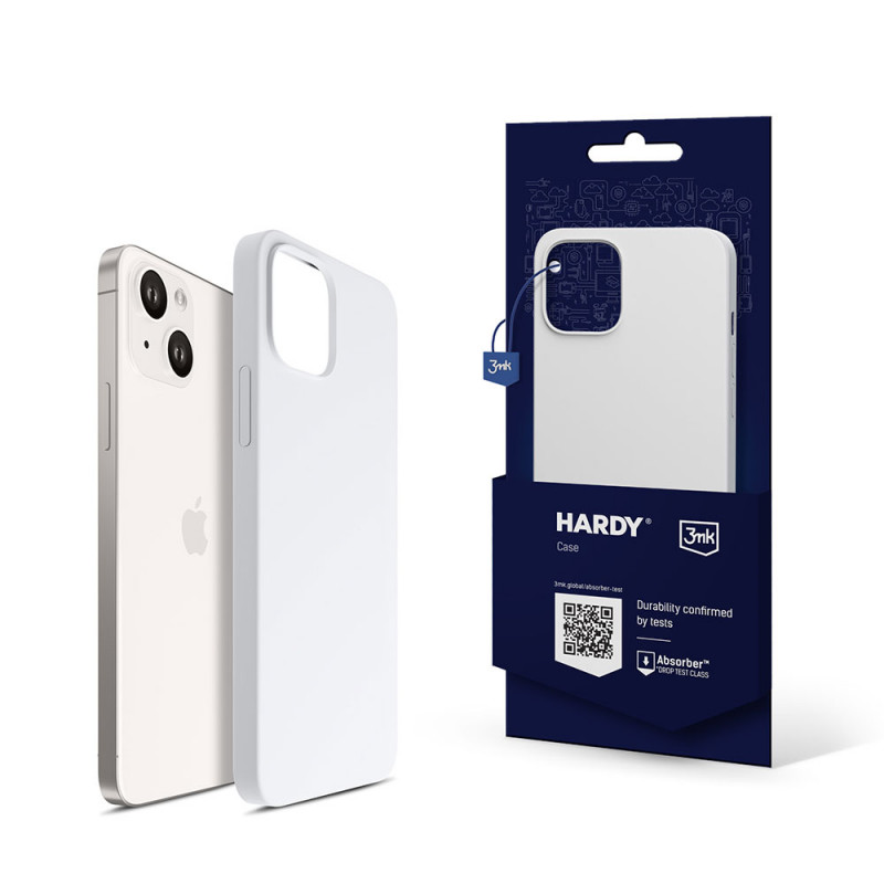 3MK Hardy Case MagSafe Apple iPhone 14 Plus / 15 Plus Silikonhülle, weiß