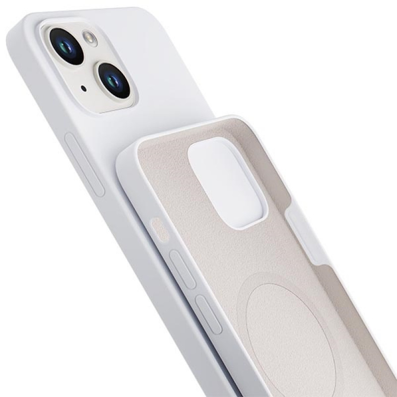 3MK Hardy Case MagSafe Apple iPhone 14 Plus / 15 Plus Silikonhülle, weiß