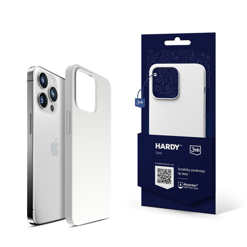 3MK Hardy Case MagSafe Apple iPhone 14 Pro Max Silikonhülle, weiß