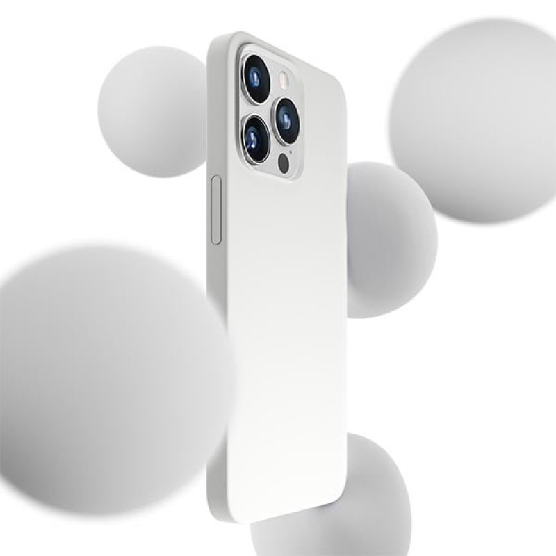 3MK Hardy Case MagSafe Apple iPhone 14 Pro Max Silikonhülle, weiß