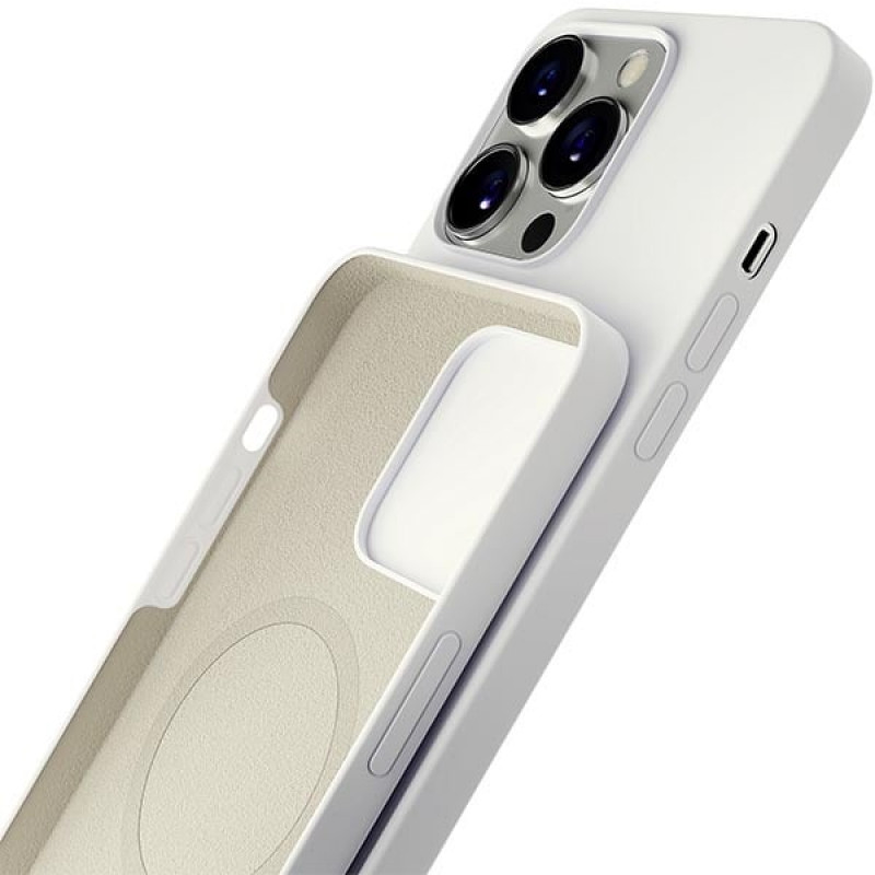 3MK Hardy Case MagSafe Apple iPhone 14 Pro Max Silikonhülle, weiß