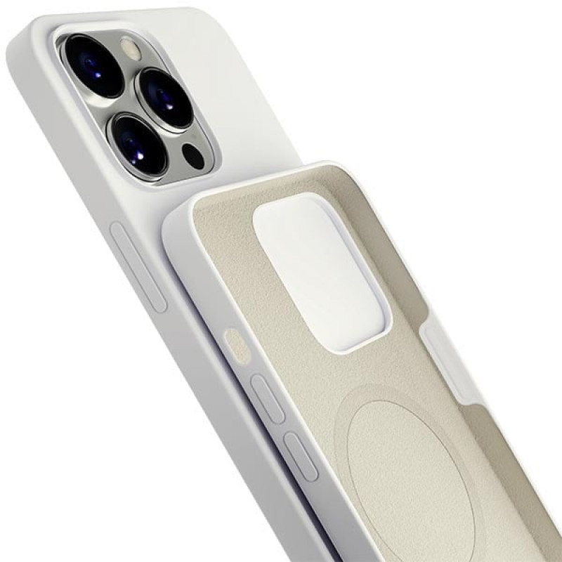 3MK Hardy Case MagSafe Apple iPhone 14 Pro Max Silikonhülle, weiß
