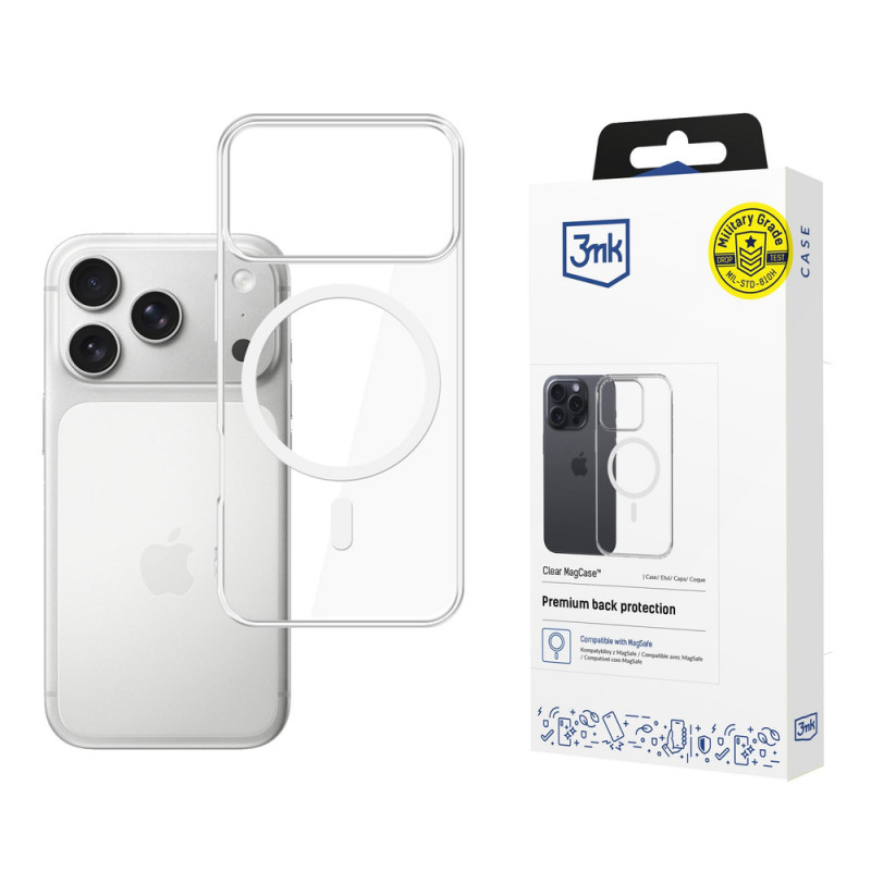 3MK Clear MagCase Hülle für Apple iPhone 17 Pro, Transparent