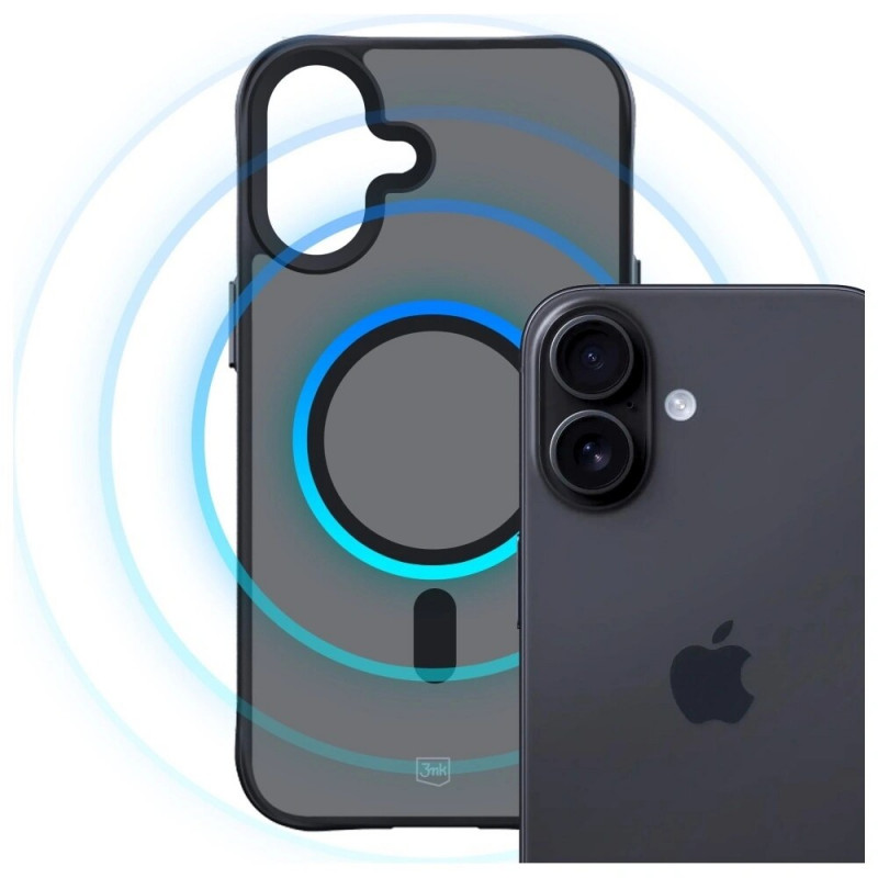 3MK Smoke Matt MagCase Hülle für Apple iPhone 17, Schwarz