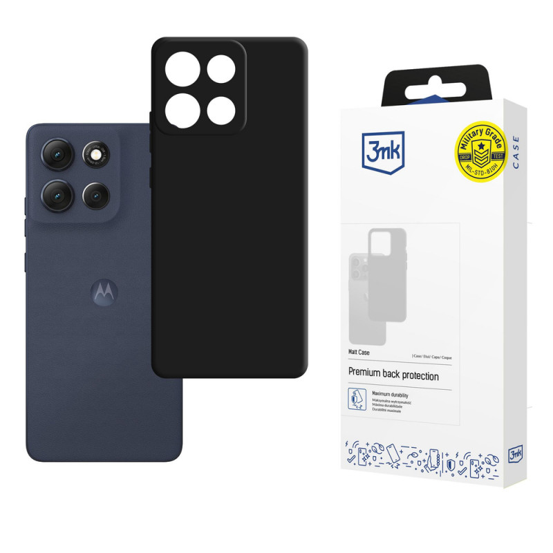 3MK Matt Case Motorola Moto G86, schwarz