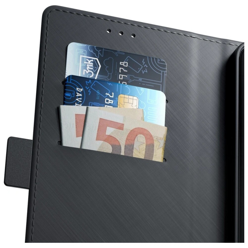 3MK Wallet Case für Samsung Galaxy S25 FE, schwarz