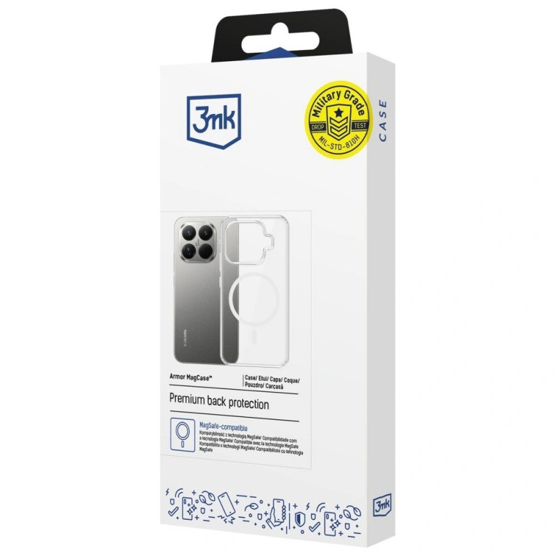 3MK Armor MagCase Xiaomi 15T Pro 5G Smartphone-Hülle, transparent
