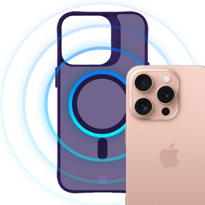 3MK Smoke MagCase für Apple iPhone 16 Pro Max, lila