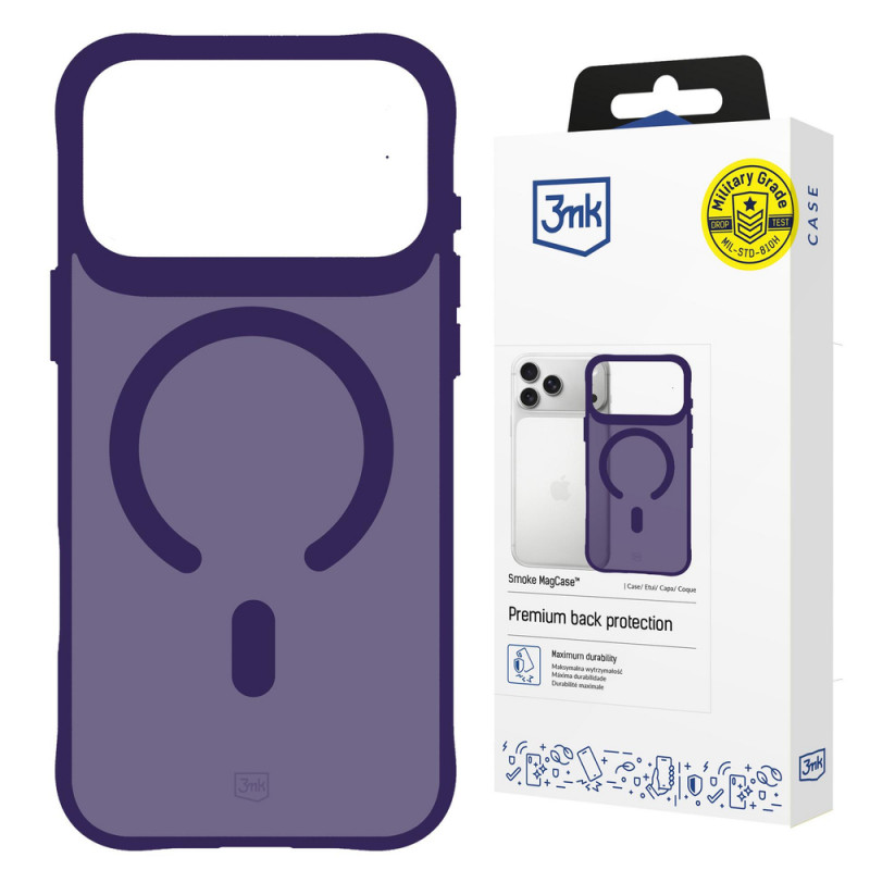 3MK Smoke MagCase für Apple iPhone 17 Pro, lila