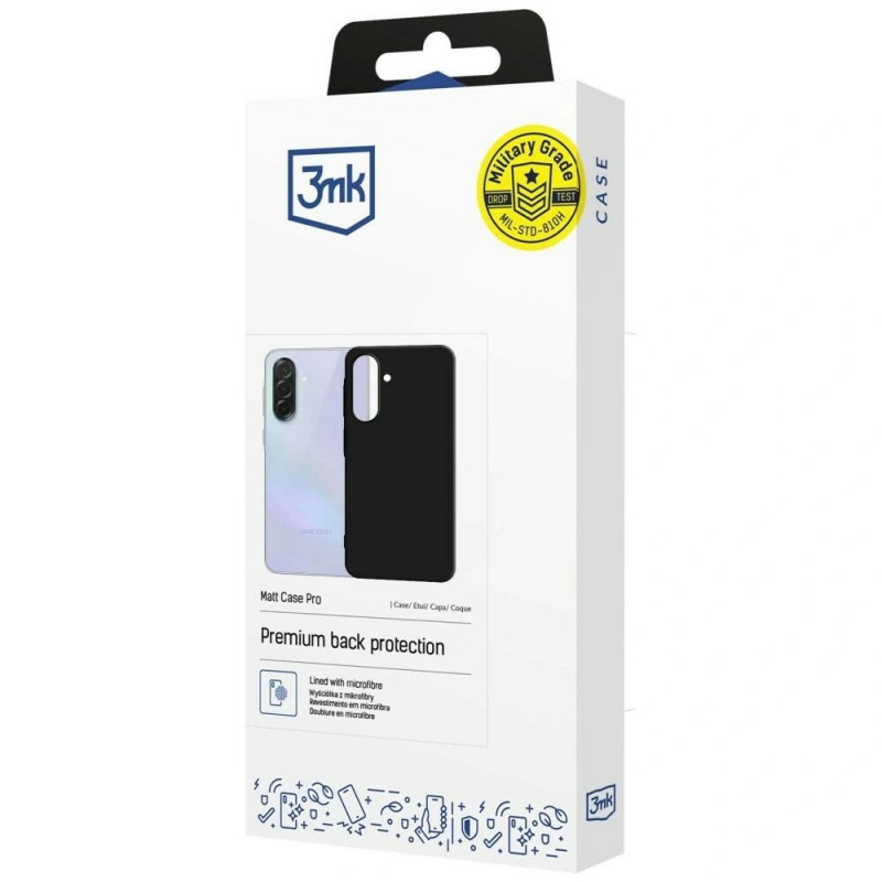 3MK Matt Case Pro Samsung Galaxy A37 Smartphone-Hülle, schwarz