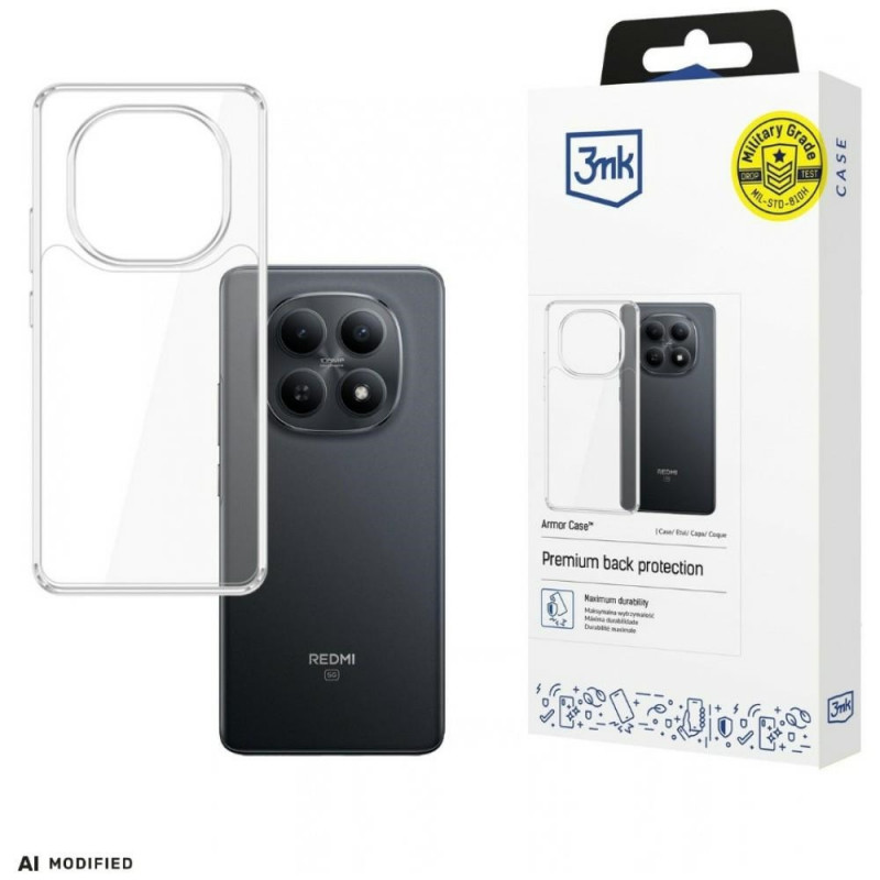 3MK Armor Case Xiaomi Redmi Note 15 4G / 5G Smartphone-Hülle, transparent
