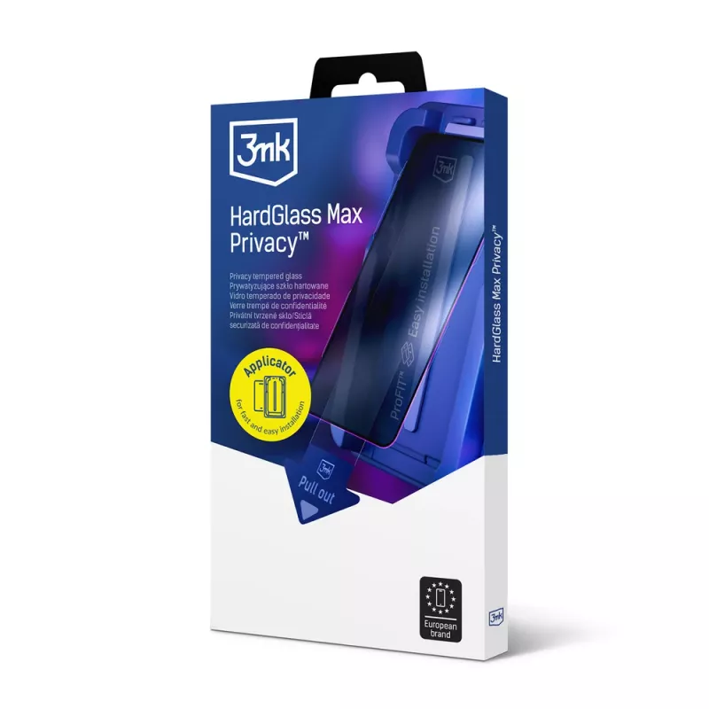 3MK HardGlass Max Privacy Apple iPhone 16 Pro Max Displayschutz aus gehärtetem Glas mit Sichtschutz, Schwarz